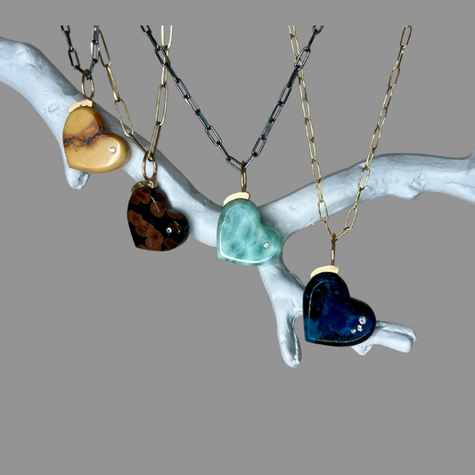 New Collection: Heart Gemstone Charms! Just in time for Your Galentine or Valentine!
