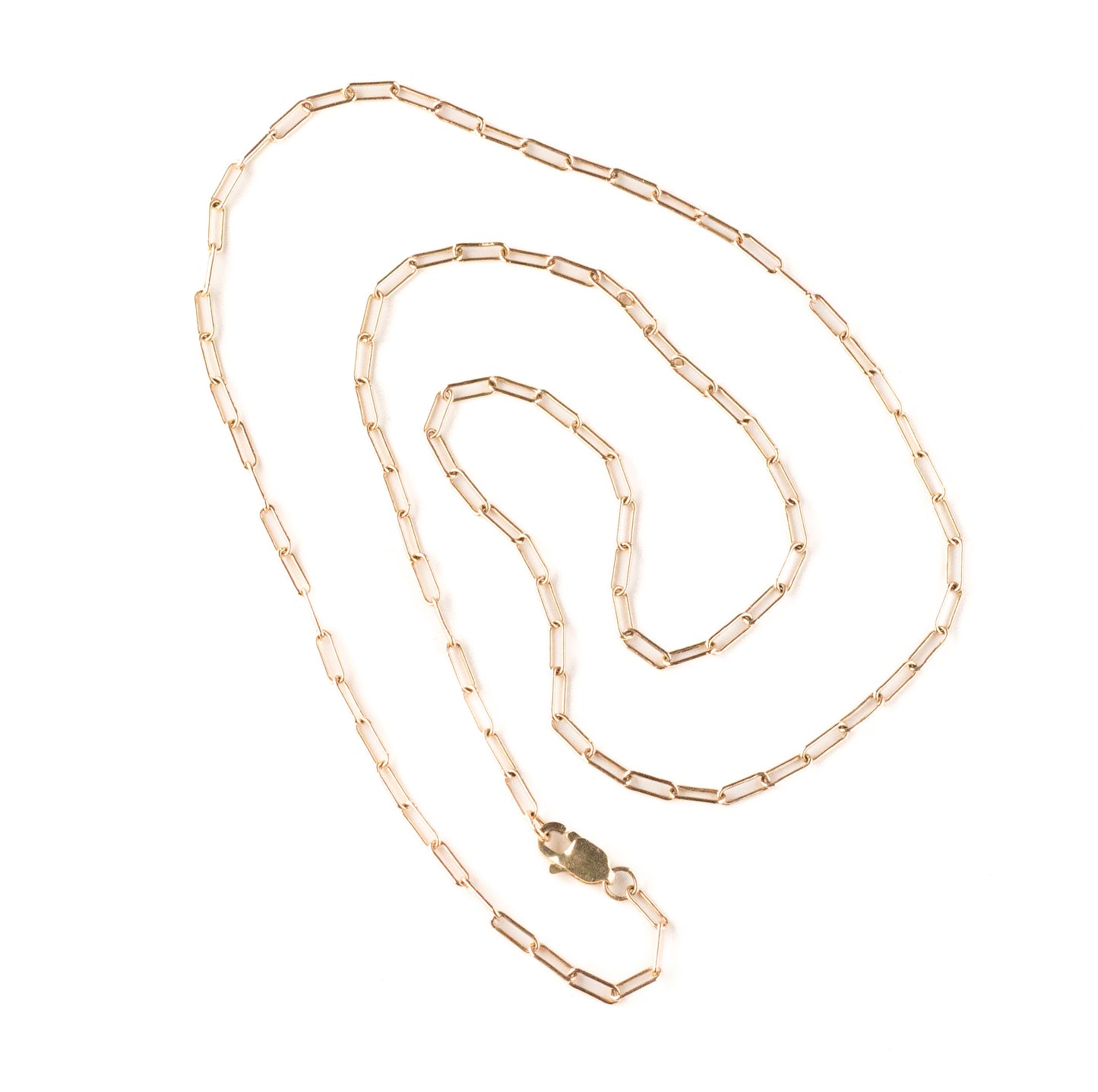 14k Yellow Gold Paperclip Chain