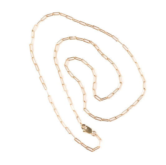 14k Yellow Gold Paperclip Chain