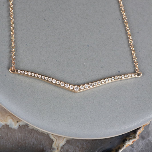 Gold Melee Diamond Necklace