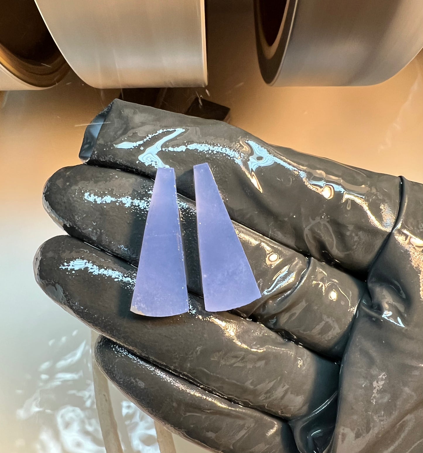 Blue Chalcedony 14k Rose Gold Earrings (custom order)