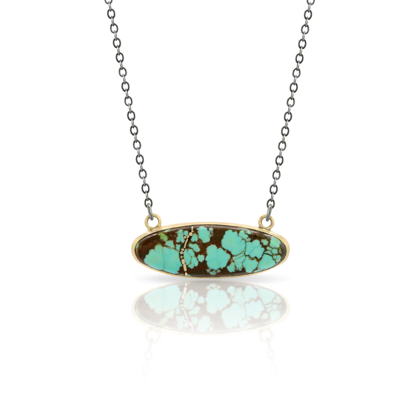 Turquoise Gold Kintsugi Necklace