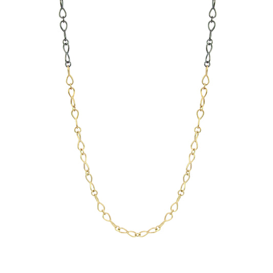 Mixed Metals Gold Infinity Link Chain Necklace