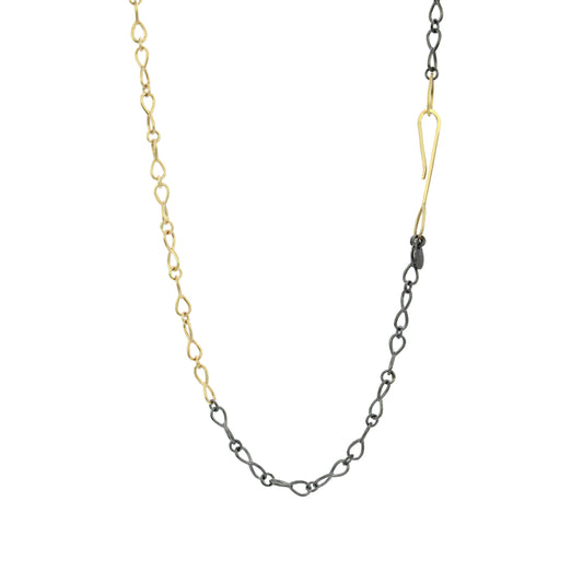 Mixed Metals Gold Infinity Link Chain Necklace