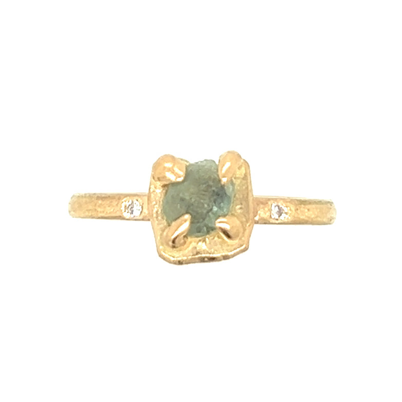 Dreamscape Montana Sapphire and Diamonds Gold Ring