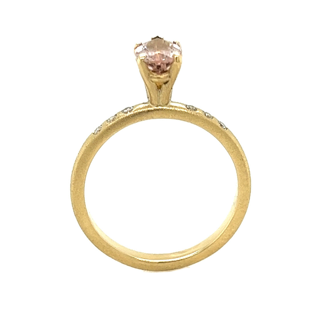Morganite and Diamonds Gold Ring