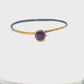 Purple Jade and Diamond Gold Moon Bracelet