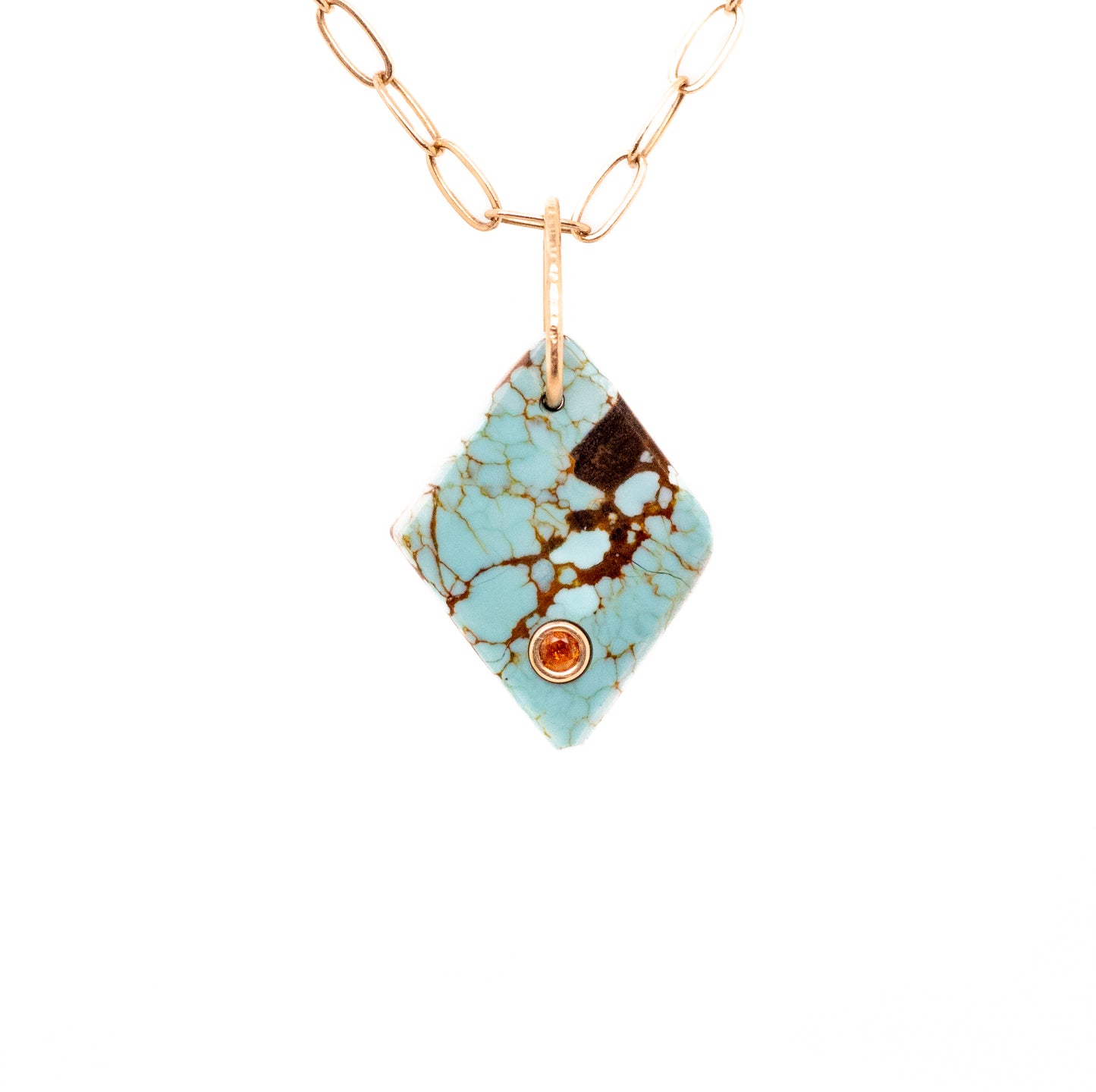 turquoise gold diamond charm