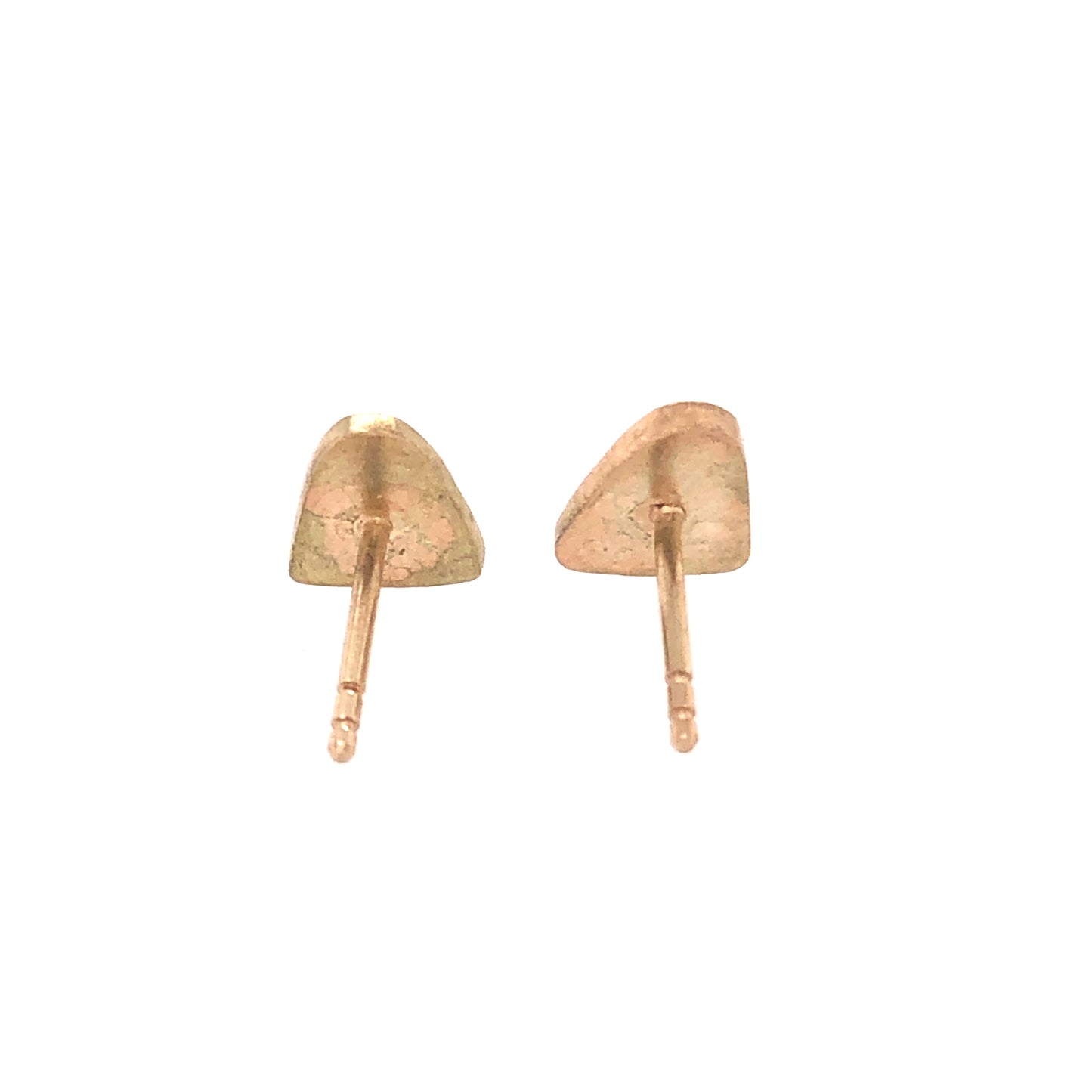 Raw Sea Foam Green Montana Sapphire Gold Stud Earrings
