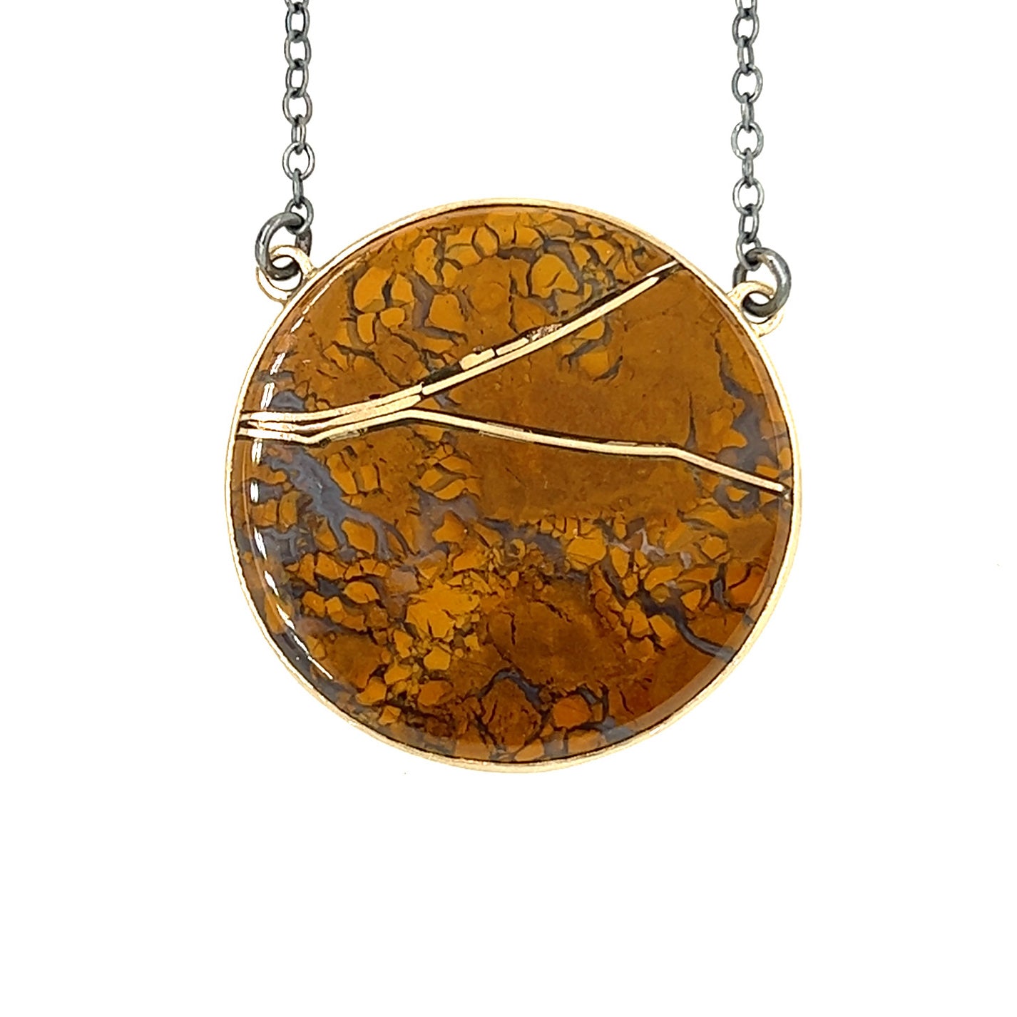 Stone Canyon Agate Gold Kintsugi Necklace