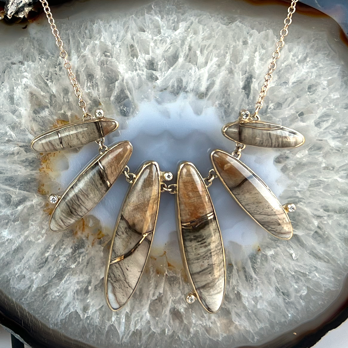 Petrified 2025 wood pendant