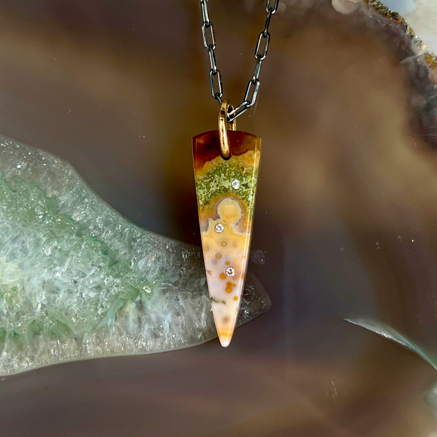 Ocean jasper online pendant