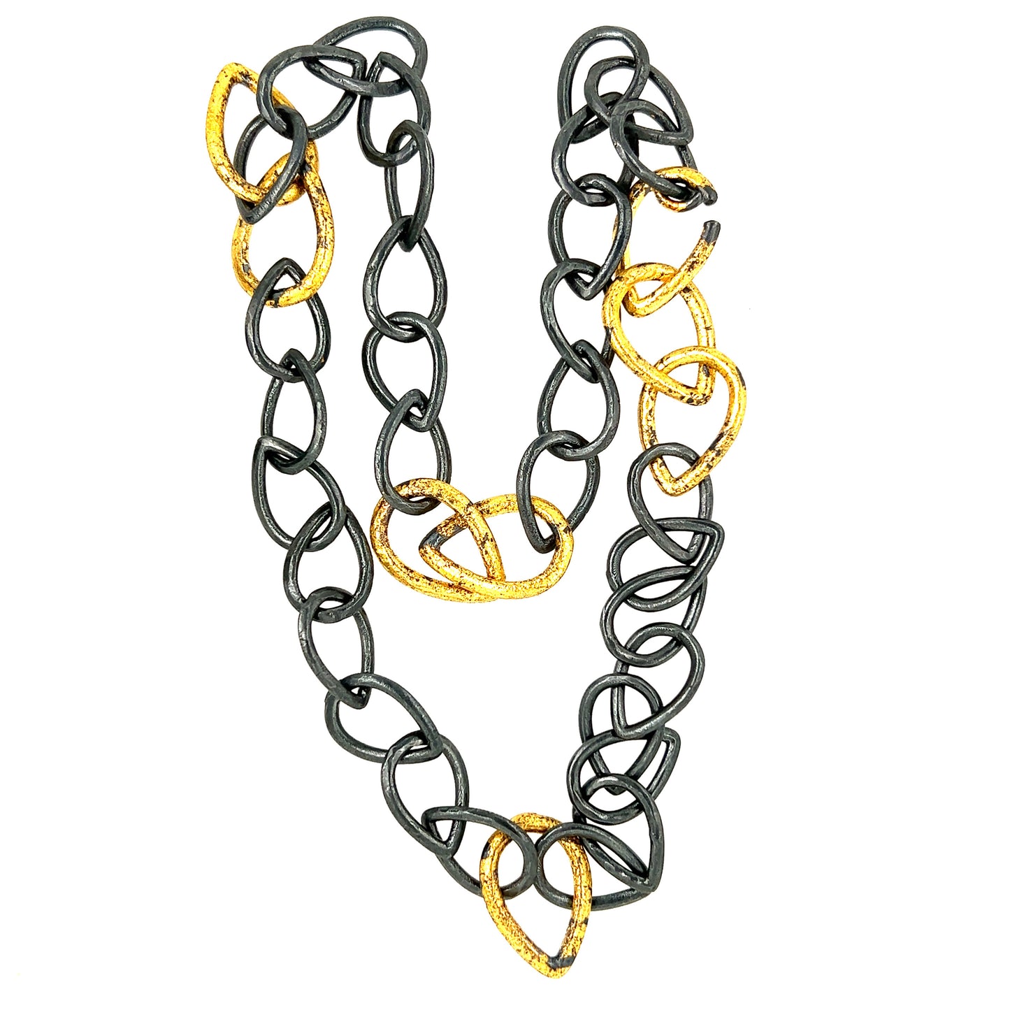 Gold Keumboo Pear Link Necklace
