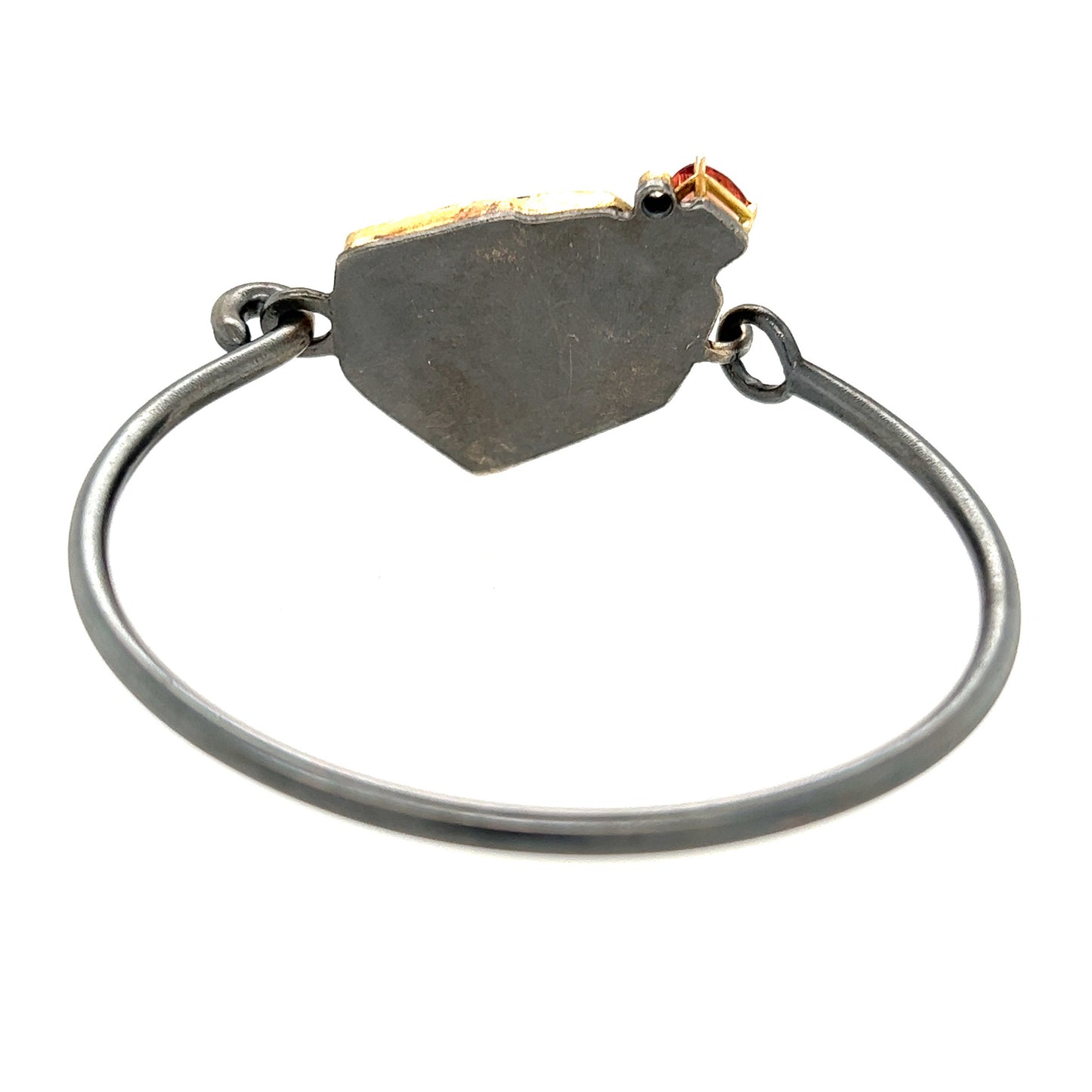 Tourmaline, Sunstone, and Diamond Gold Bracelet