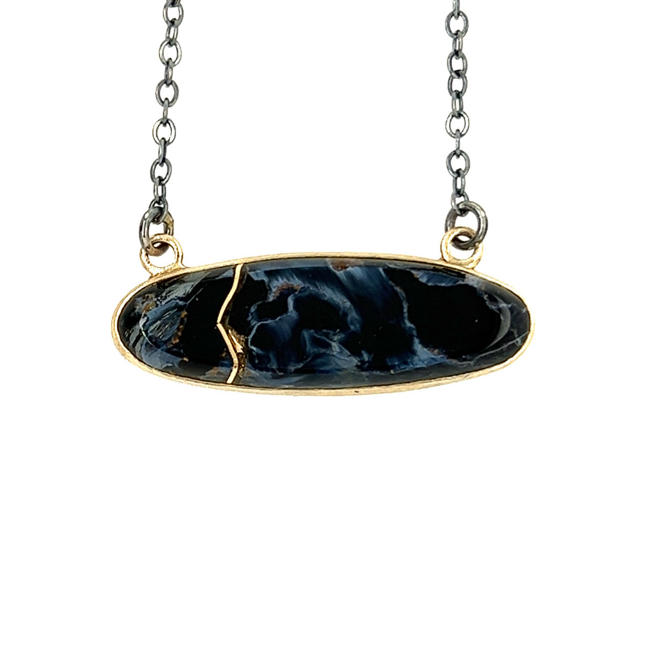 Pietersite Gold Kintsugi Necklace