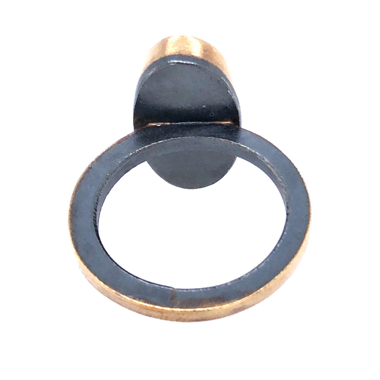 Dendritic Agate Flower Gold Ring