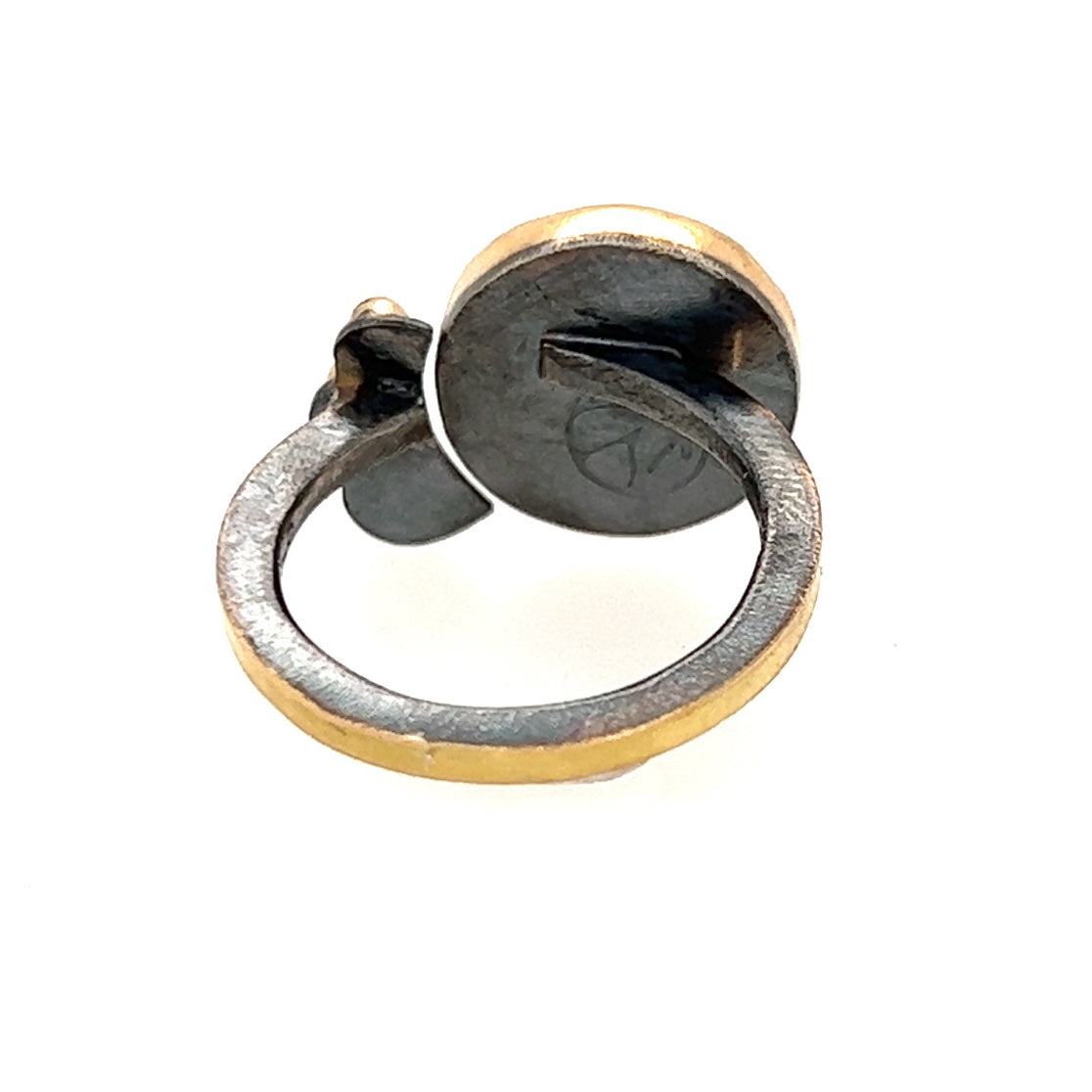 Dendritic Agate, Amethyst, Sapphire and Diamond Gold Ring