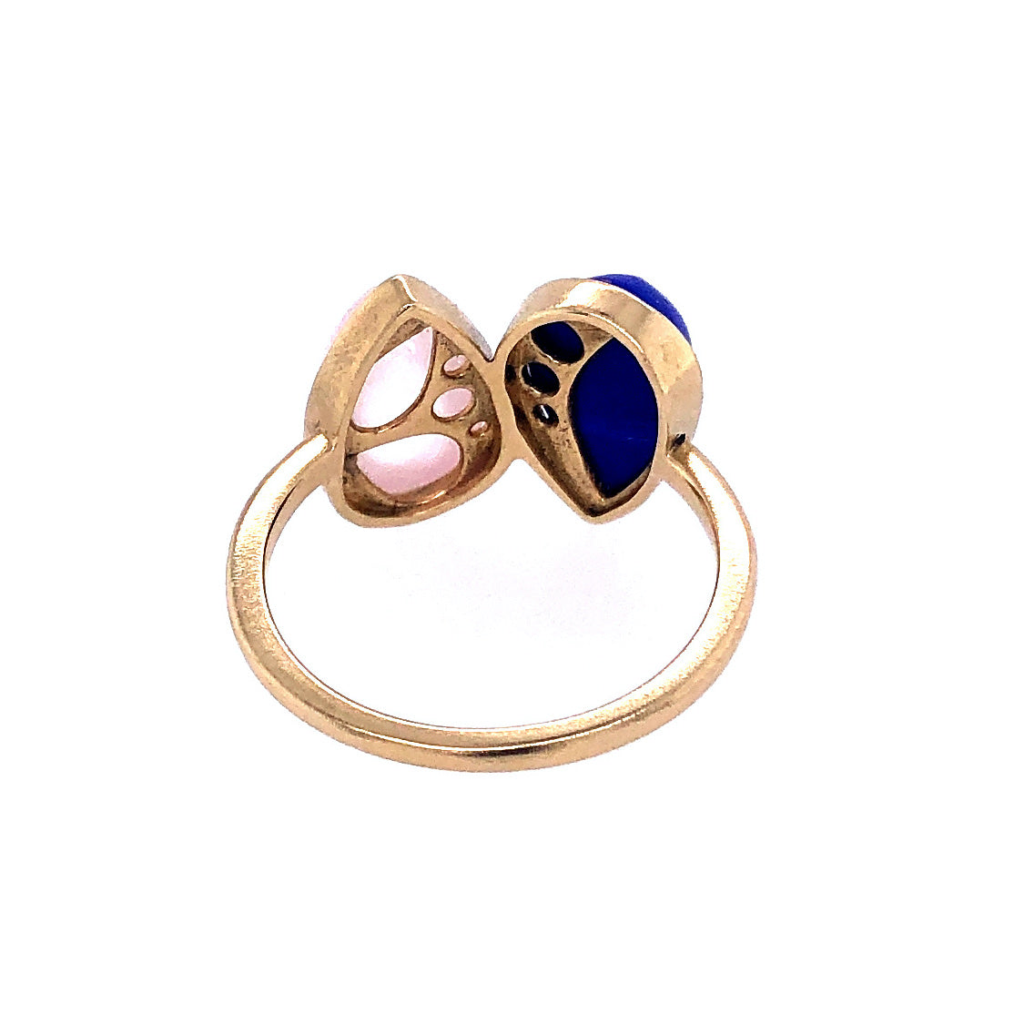 Double Pear Gemstone Gold Ring