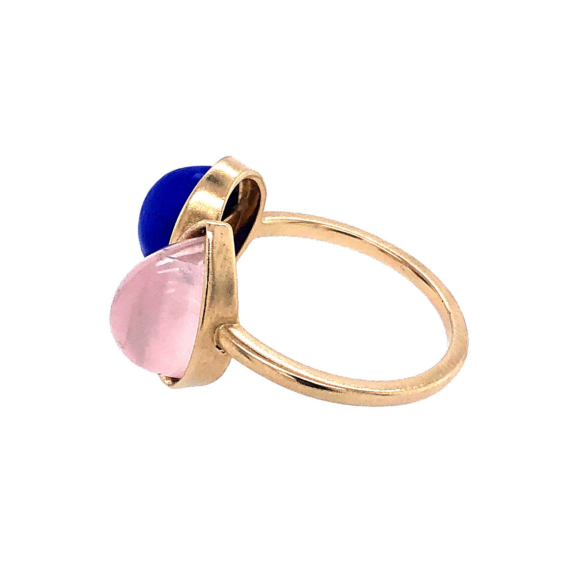 Double Pear Gemstone Gold Ring