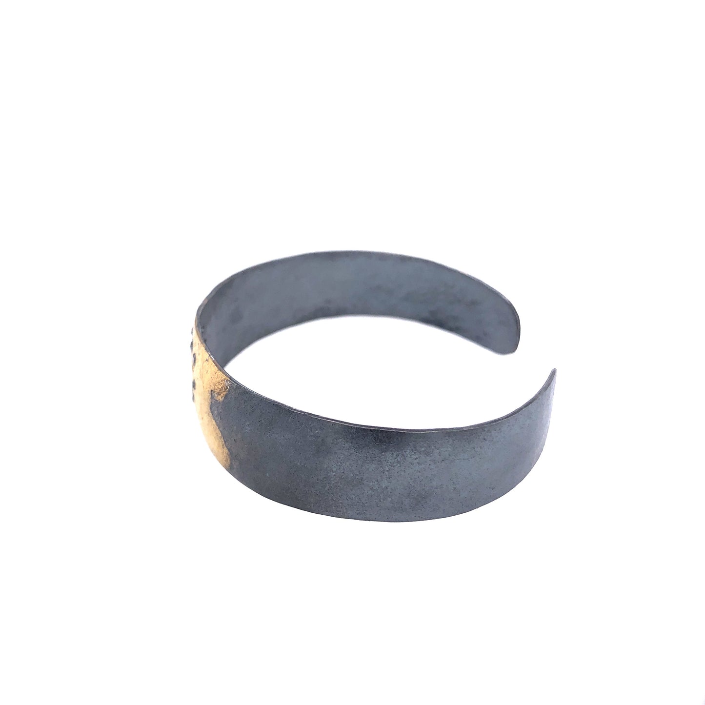 Montana Sapphire Cuff Bracelet, Handmade in Gold Keumboo and Sterling Silver