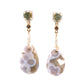 Montana sapphires, Diamonds, and Ocean Jasper Gold Earrings