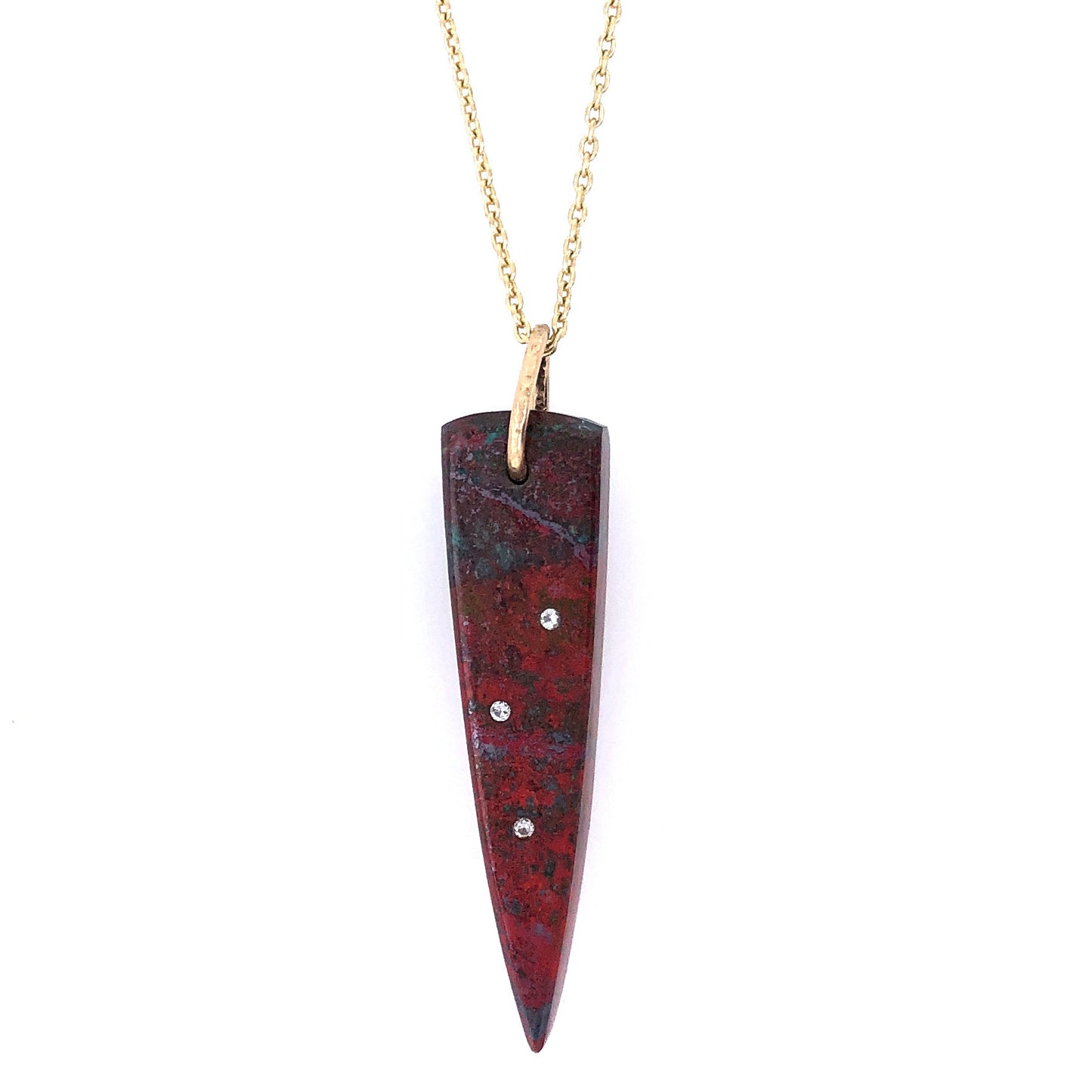 Sonoran Sunrise Jasper Diamond Pendant