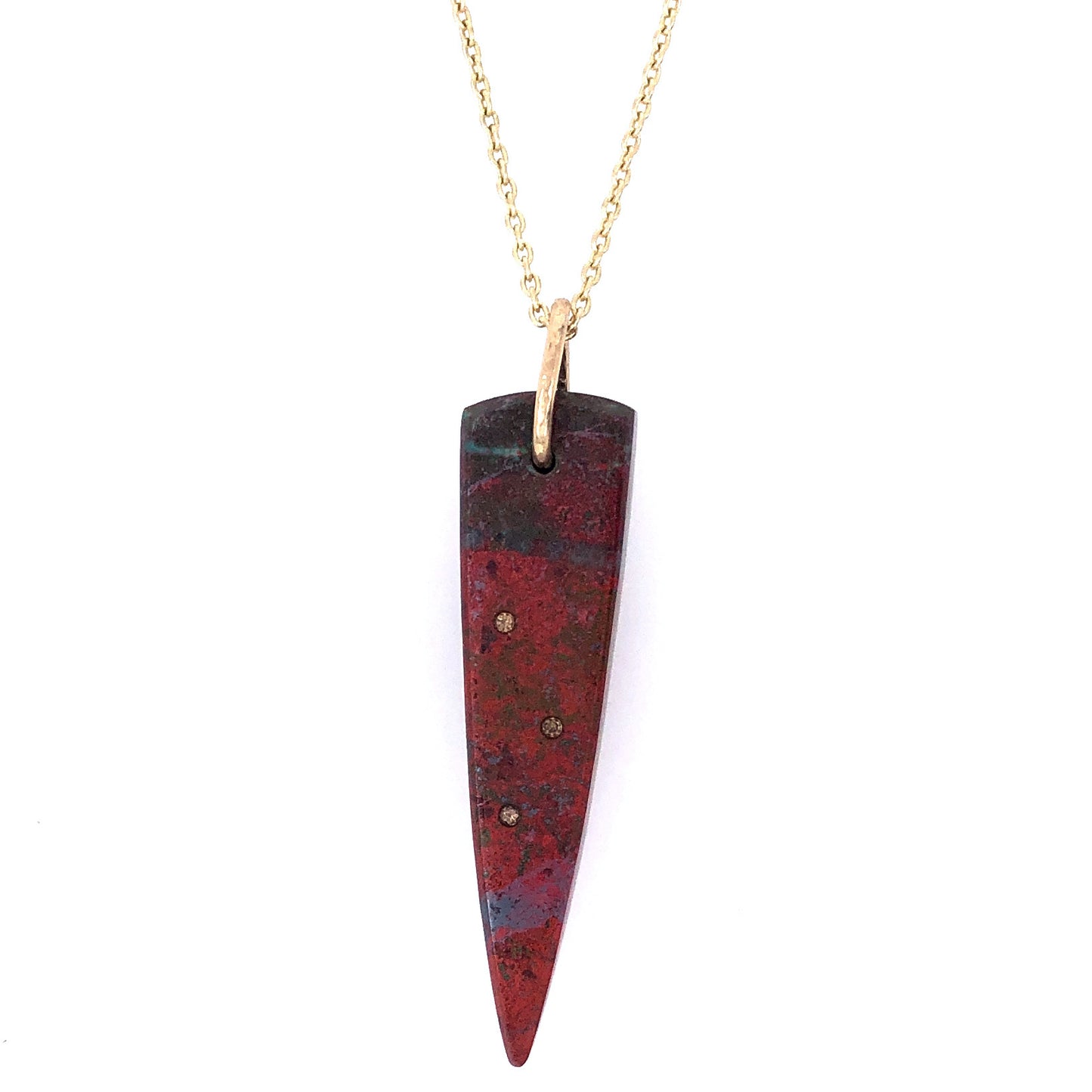 Sonoran Sunrise Jasper Diamond Pendant