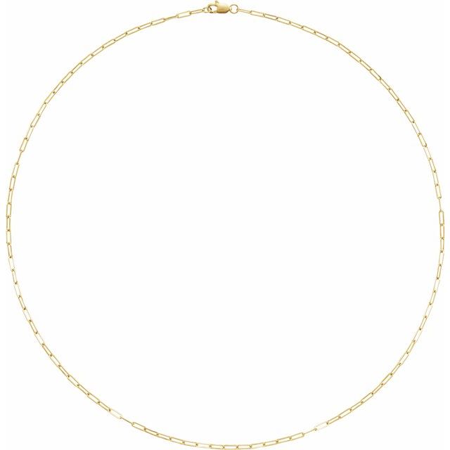 14k Yellow Gold Paperclip Chain Necklace