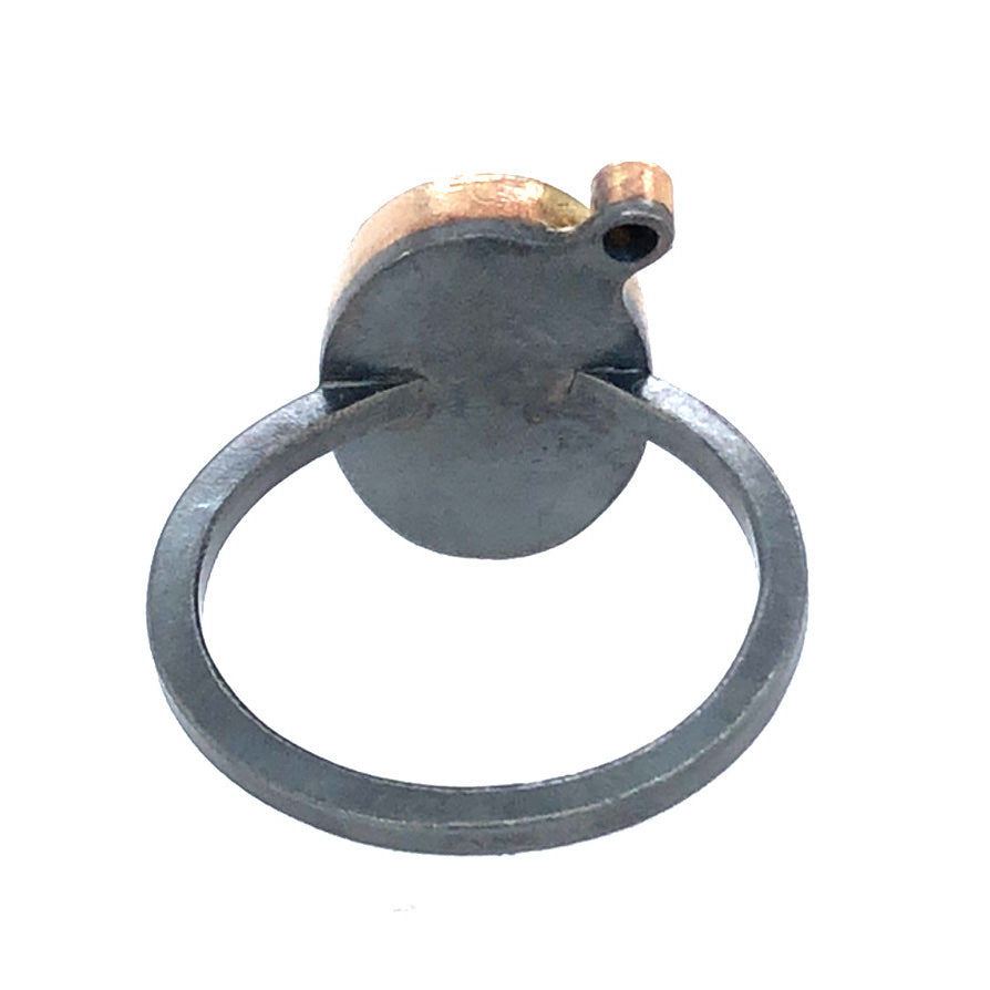 Boulder Opal with Diamond Gold Ring