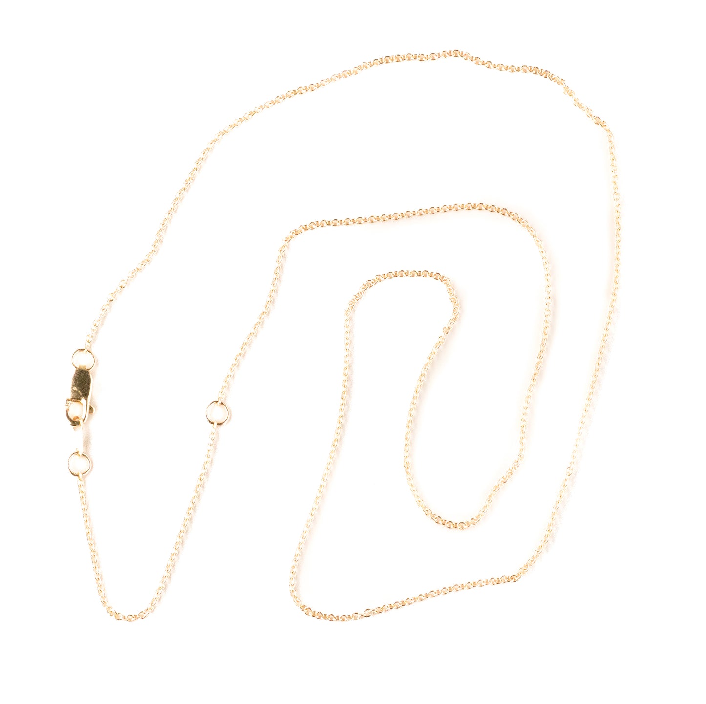 14k Fine Yellow Gold Adjustable Cable Chain