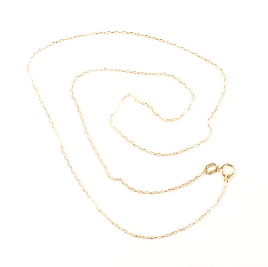 14k Delicate Yellow Gold Paperclip Chain