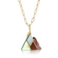 Two Sided Hava Ridge Intarsia Gold Mountain Charm