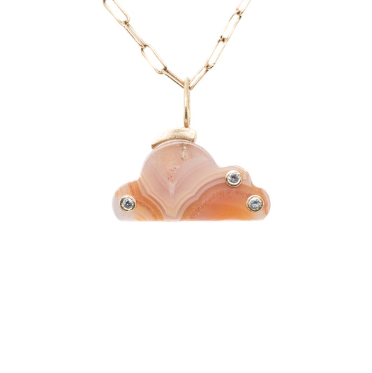 agate cloud charm montana sapphires 14k gold