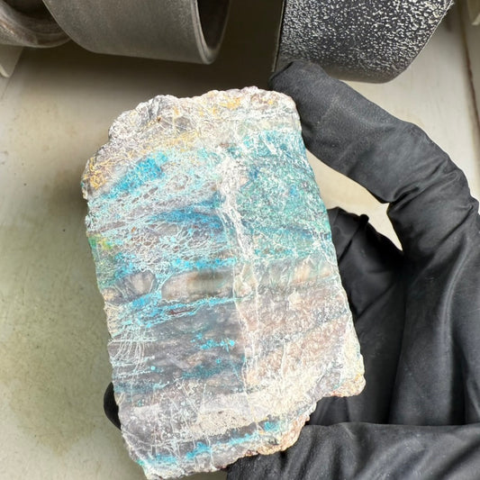 Shattuckite Gold Kintsugi Heart Charm
