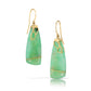 Chrysoprase and Diamond Gold Kintsugi Earrings