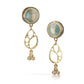 Gilalite in Quartz and Diamond Gold Earrings