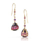 Tourmaline, Ruby, Sapphire, and Amethyst Gold Earrings