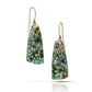 Ocean Jasper diamonds gold earrings