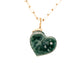 Guatemalan jade gold and diamond heart charm