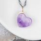 Amethyst and Diamond Gold Heart Charm