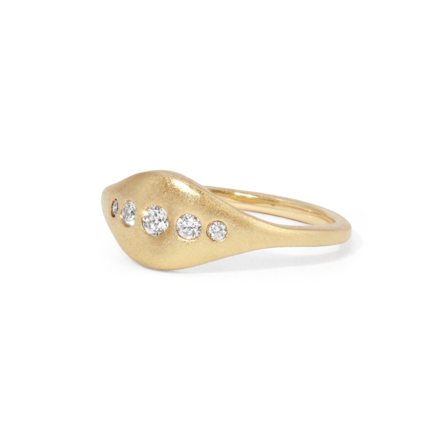 Orcas Diamonds and Gold Ring