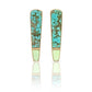Turquoise and Lemon Chrysoprase Gold Kintsugi Inlay Earrings
