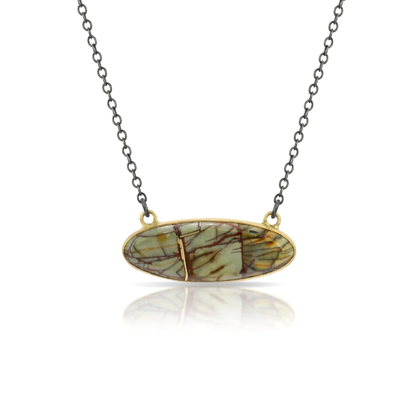 Cherry Creek Jasper Gold Kintsugi Necklace