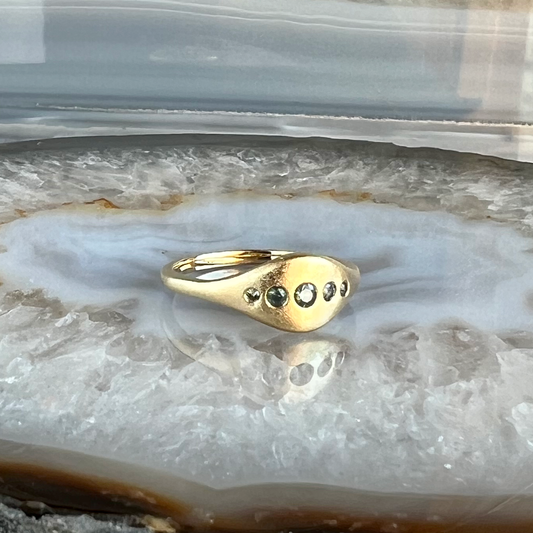 Orcas Montana Sapphires and Gold Ring