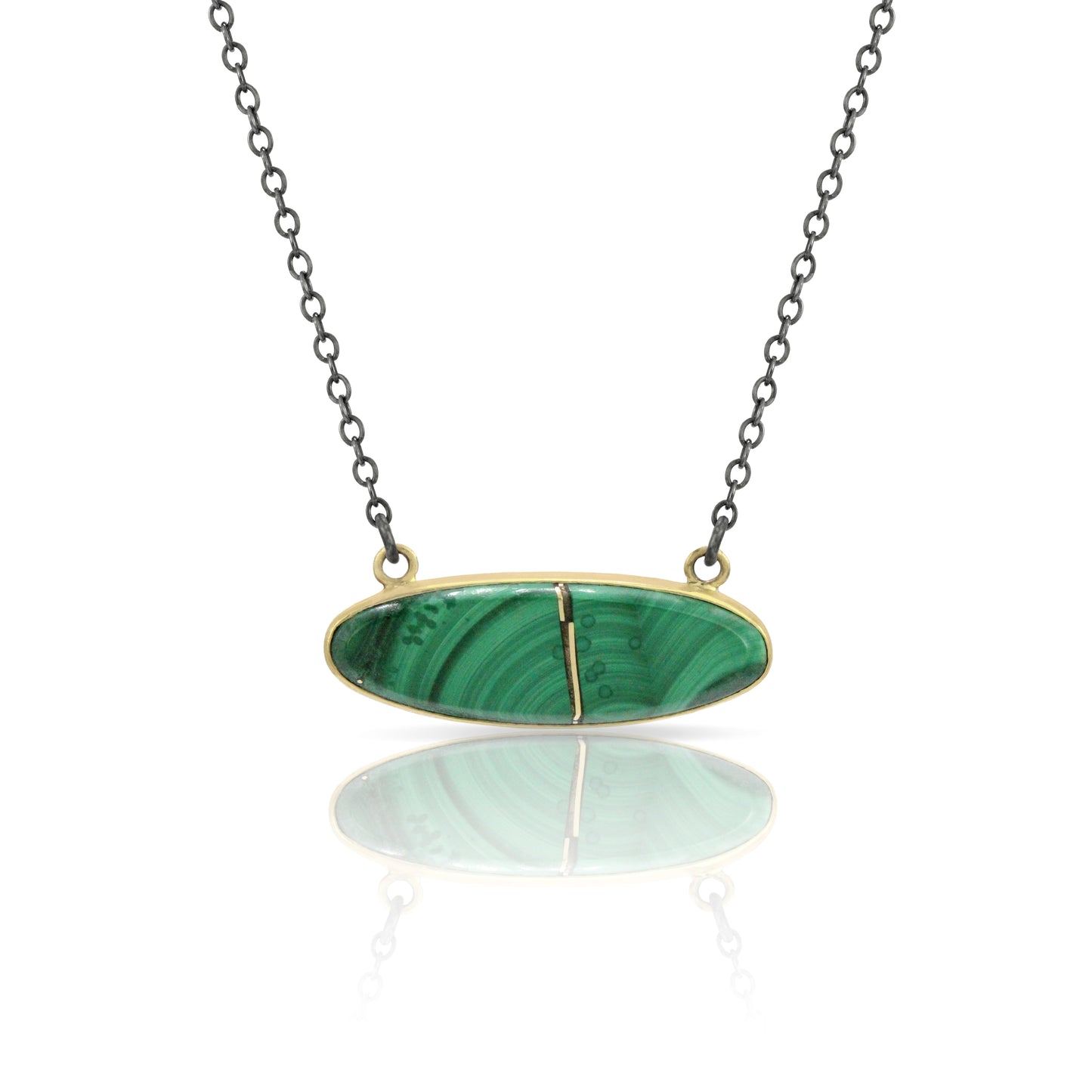 Malachite Gold Kintsugi Necklace