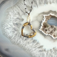 Black and Gold Keumboo Heart Pendant with Diamond