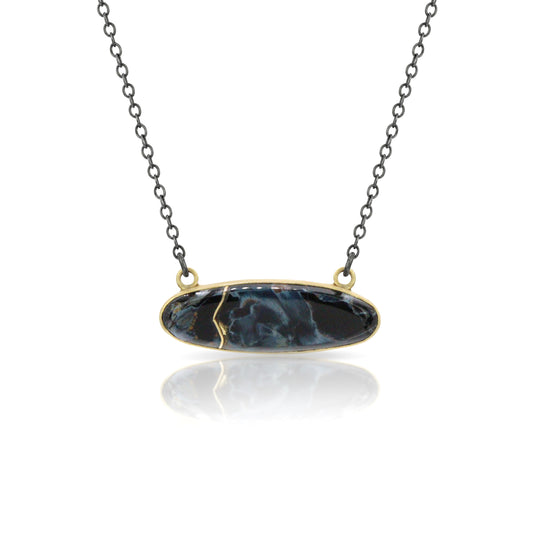 Pietersite Gold Kintsugi Necklace