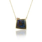 Boulder Opal, Oregon Sunstone, Diamond and Gold Necklace