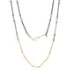 Mixed Metals Gold Infinity Bar Chain Necklace