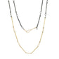 Mixed Metals Gold Infinity Bar Chain Necklace